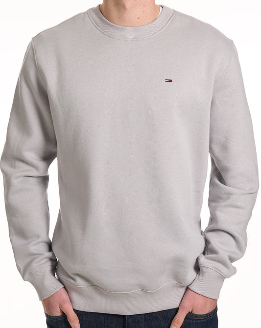Tommy Jeans Flag Crew Sweatshirt Light Grey