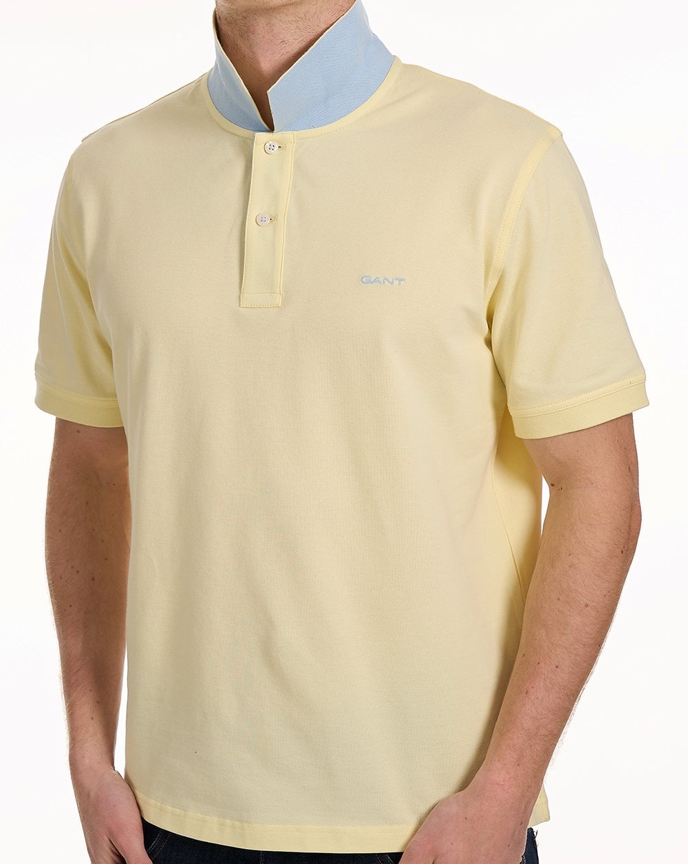Gant Contrast Collar Polo Shirt Vanilla Yellow