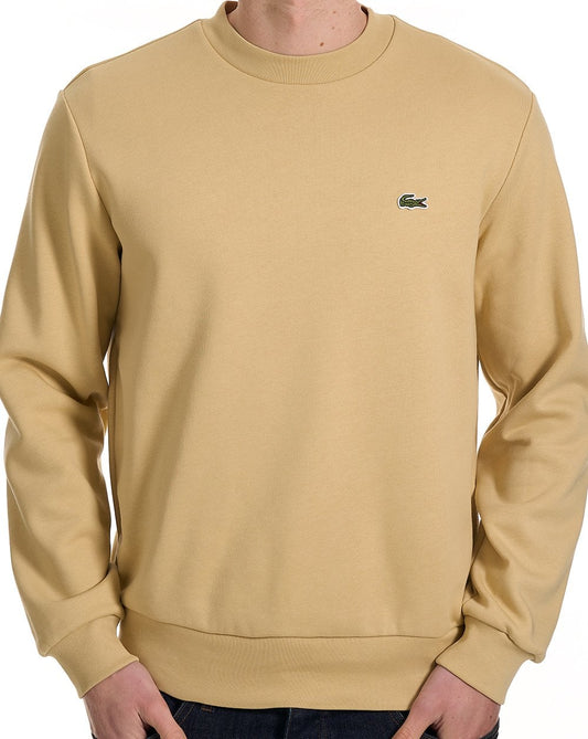Lacoste Brushed Cotton Sweatshirt Sand