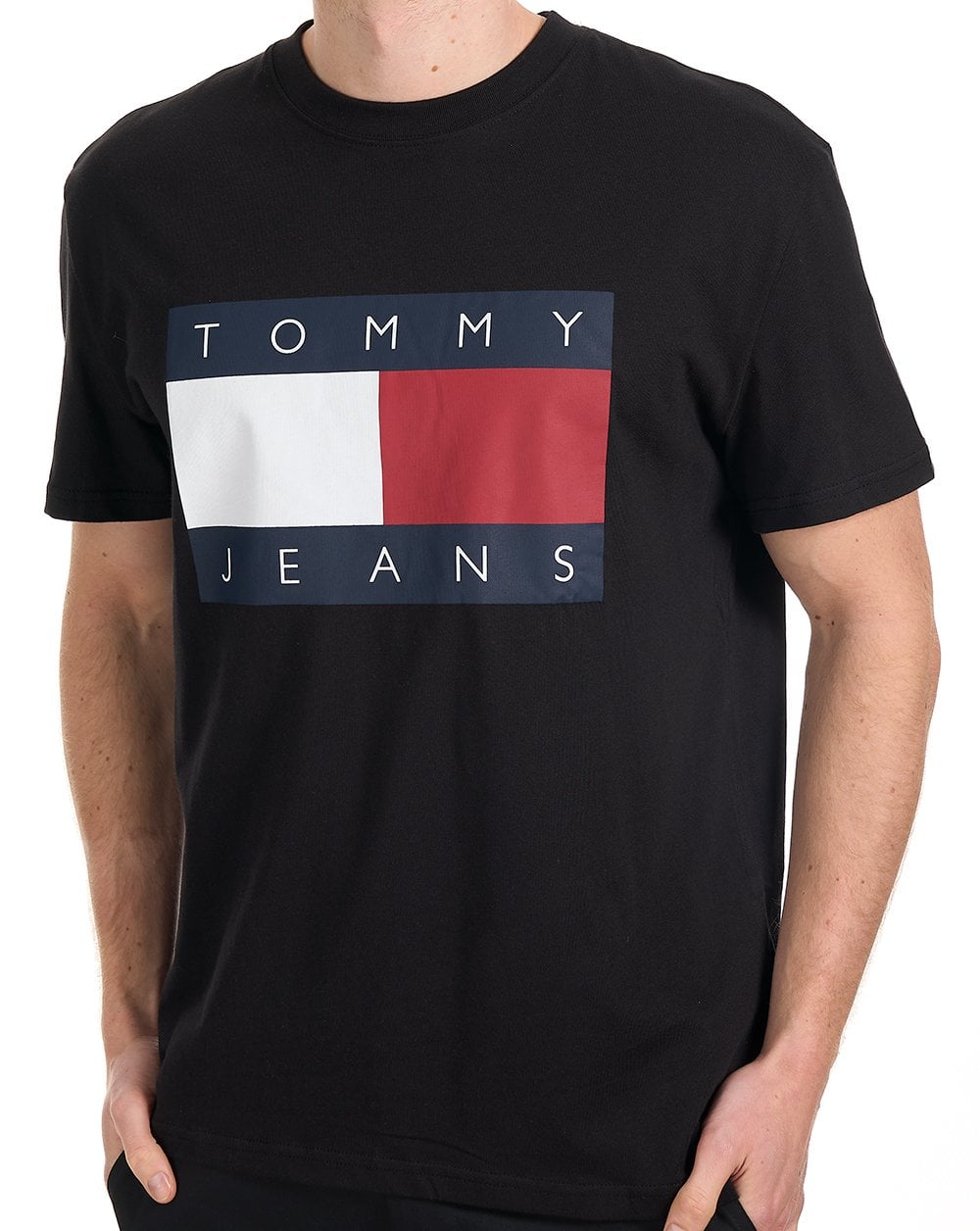 Tommy Jeans Flag Badge T-Shirt Black