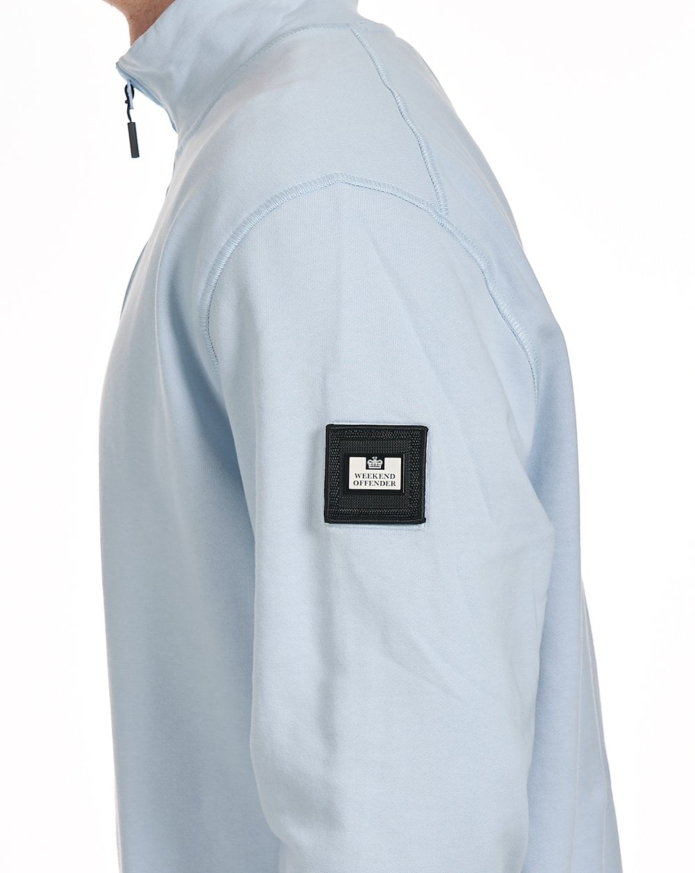 Weekend Offender Kraviz 1/2 Zip Sweat Sky Blue