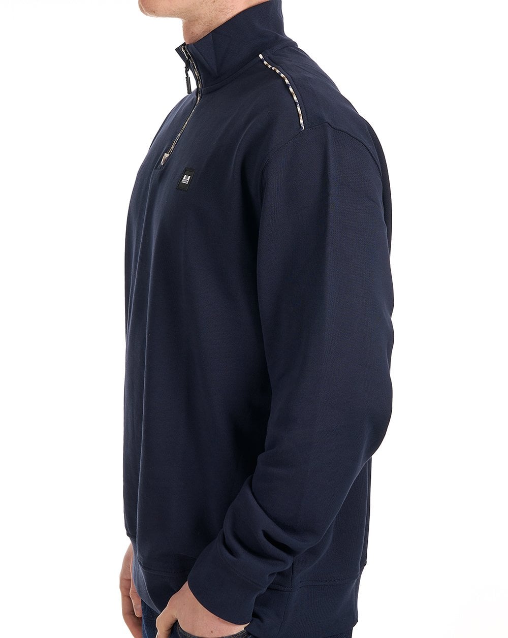 Weekend Offender Matisa Quarter Zip Sweatshirt Navy