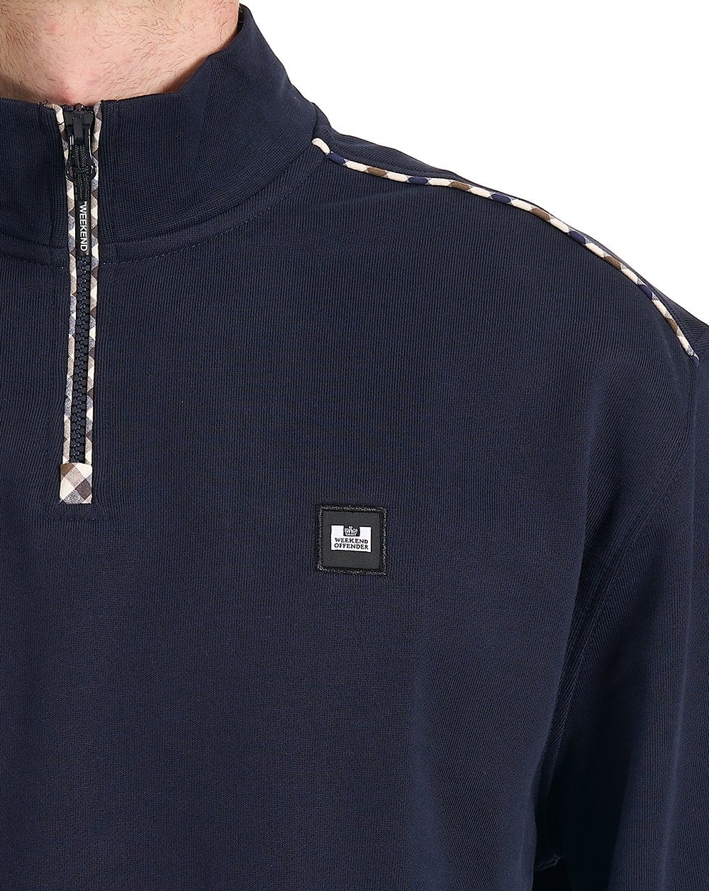 Weekend Offender Matisa Quarter Zip Sweatshirt Navy