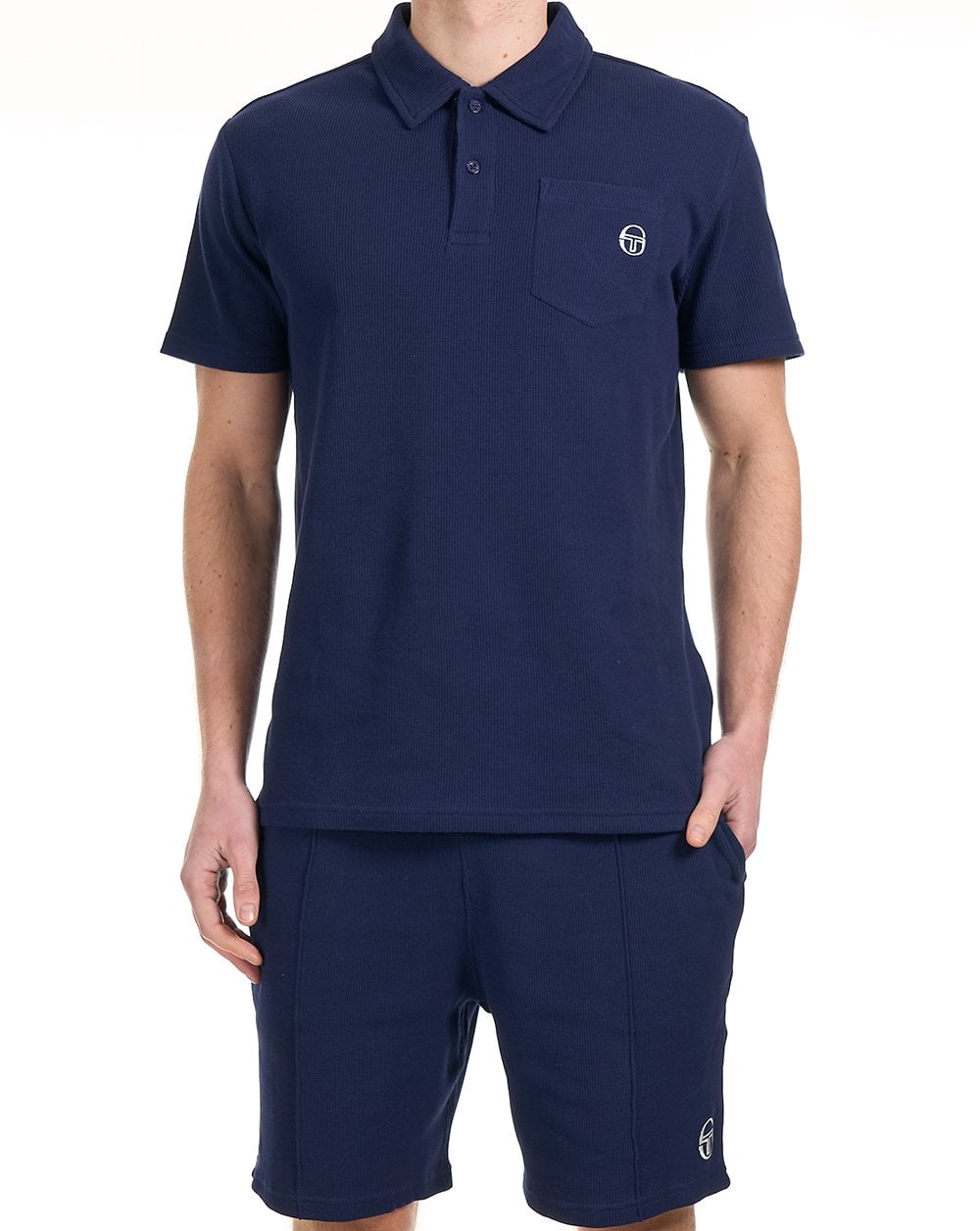Sergio Tacchini Pitch Pocket Polo Navy Blue