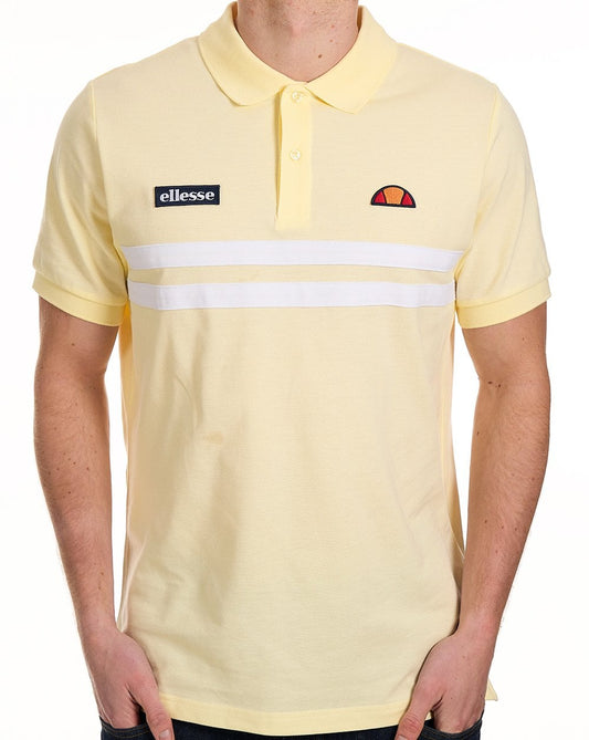 Ellesse Rimini Polo Shirt Light Yellow / White