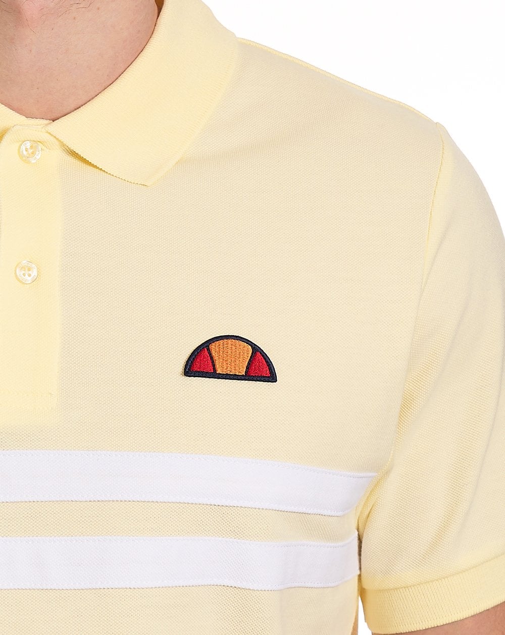 Ellesse Rimini Polo Shirt Light Yellow / White
