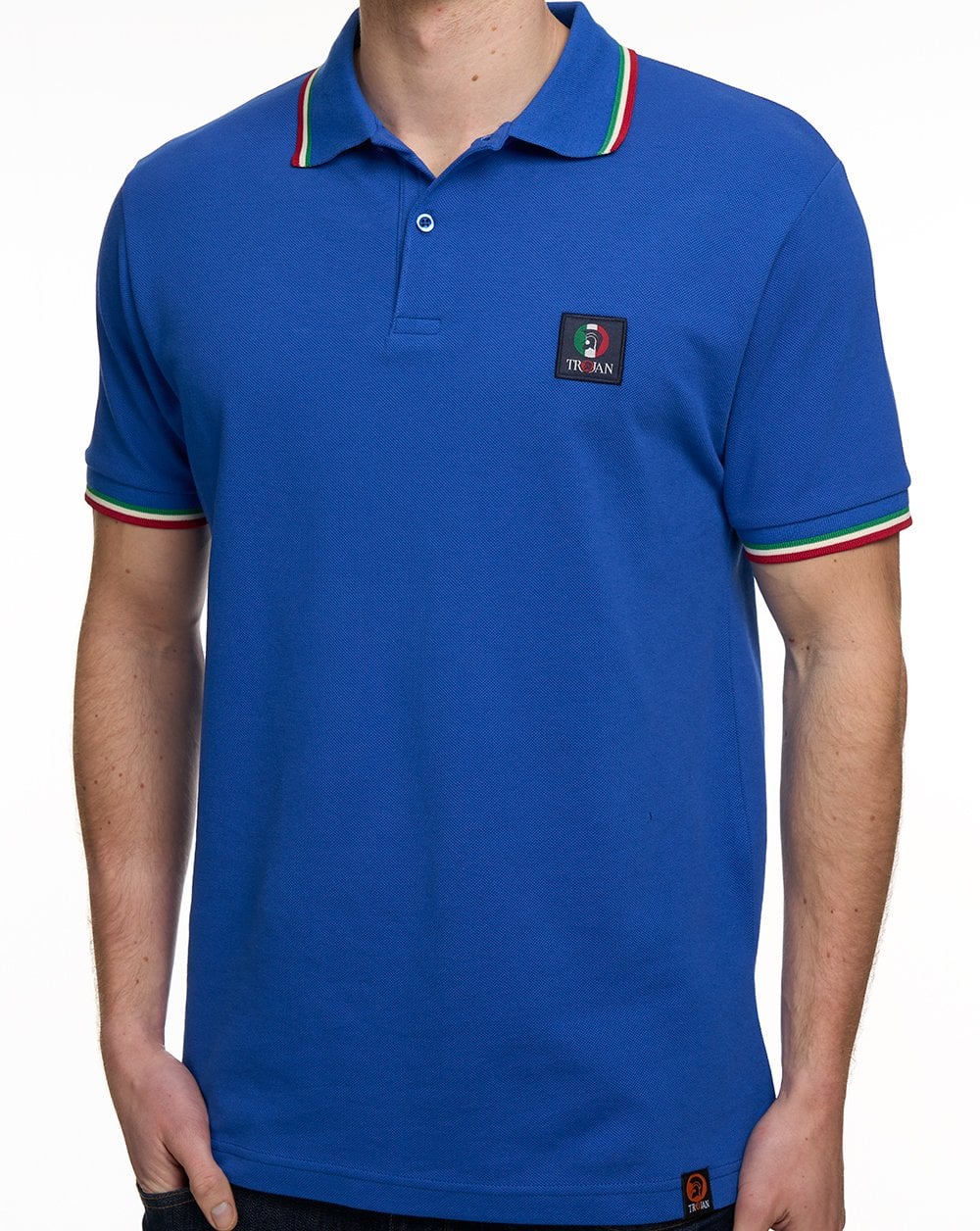 Trojan Flag Badge Pique Polo Italia