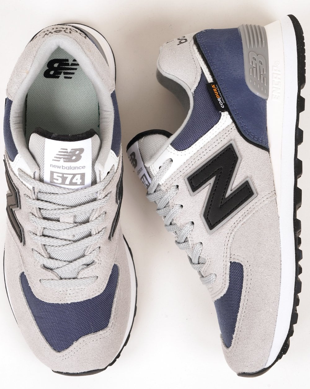 New Balance 574 Trainers Linen/Navy/Grey