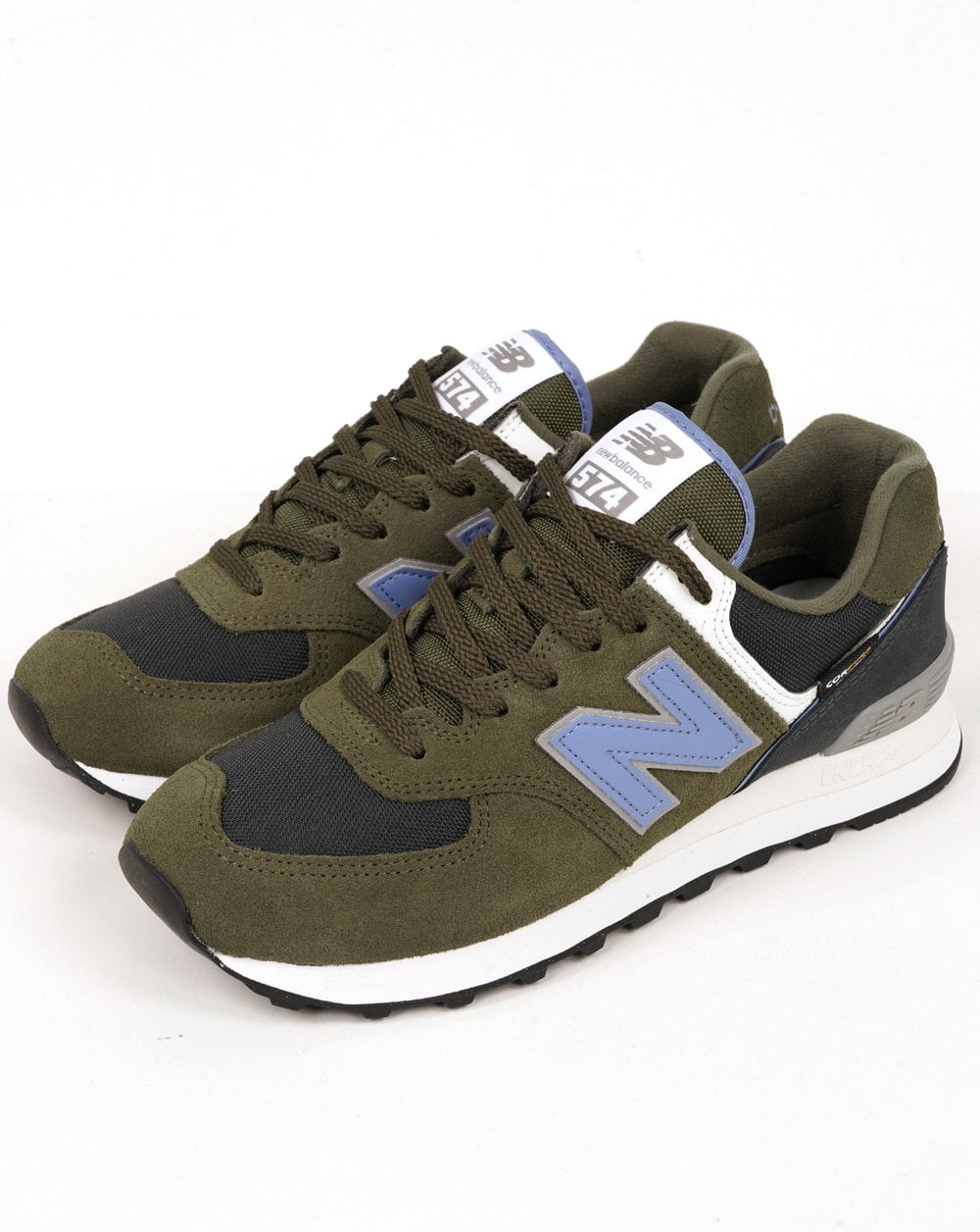 New Balance 574 Trainers Khaki/Blue/Grey