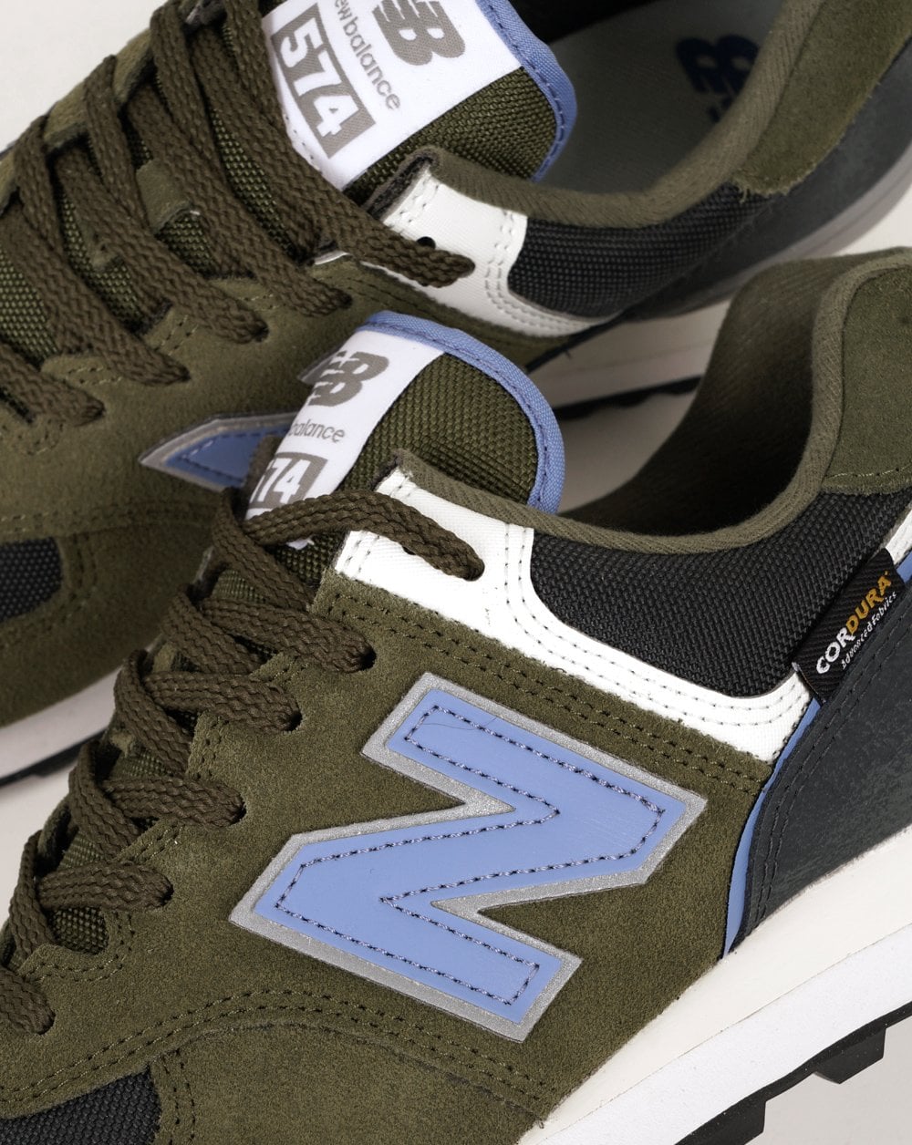 New Balance 574 Trainers Khaki/Blue/Grey