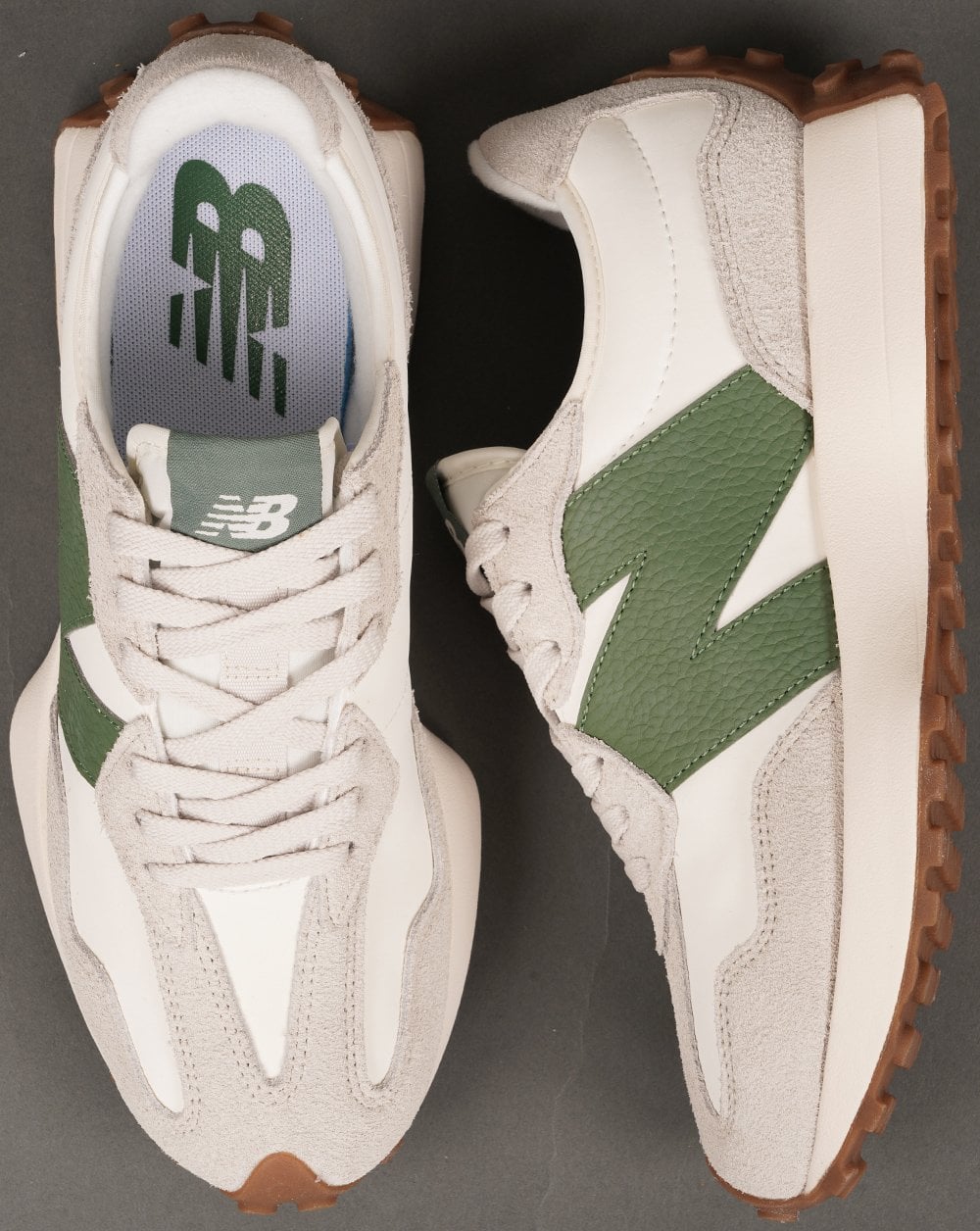New Balance 327 Trainers White/Green