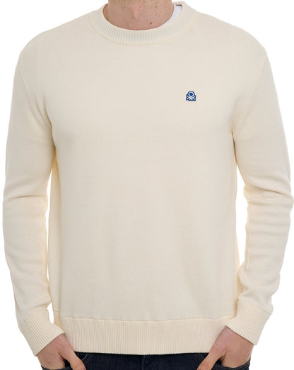 Benetton Crew Knit Jumper Cream