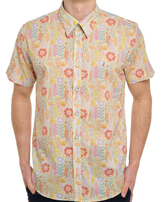 Gabicci Vintage Harvey Pattern SS Shirt Multi Coloured