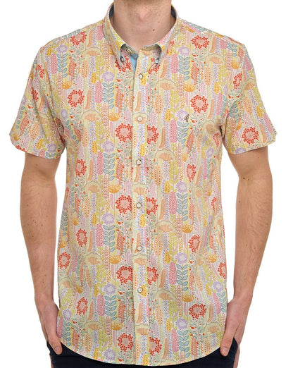 Gabicci Vintage Harvey Pattern SS Shirt Multi Coloured
