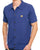 Gabicci Vintage Full Button Knit Polo Deep Blue