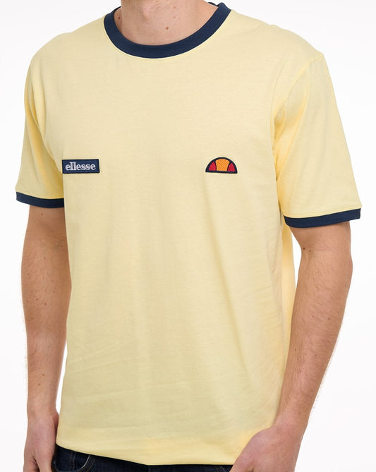 Ellesse Ringetto T Shirt Light Yellow/Navy