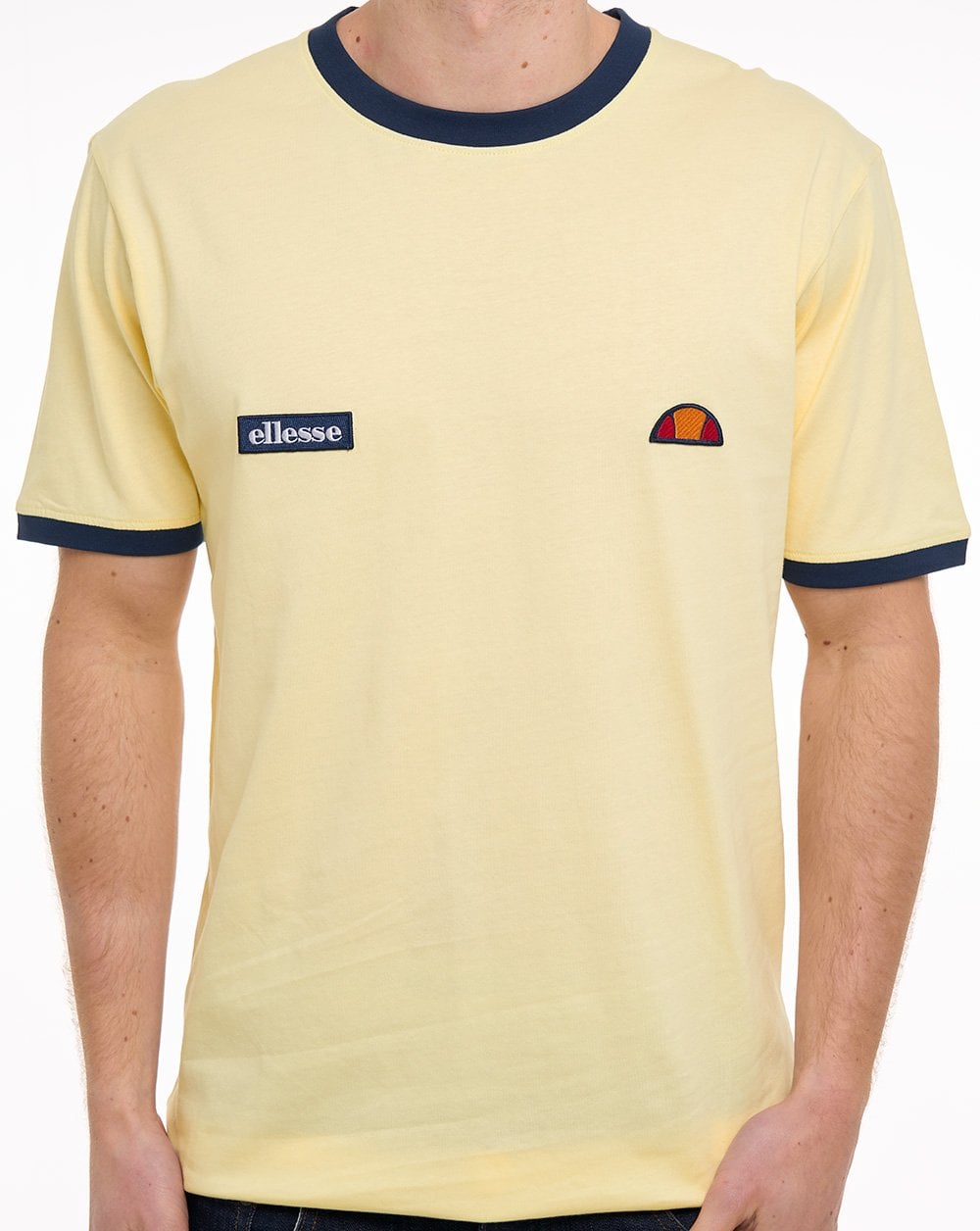 Ellesse Ringetto T Shirt Light Yellow/Navy