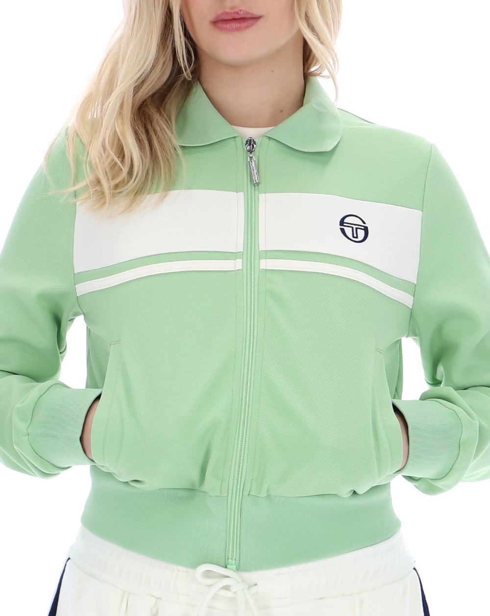 Sergio Tacchini Miss Masters Track Top Green/Gardenia