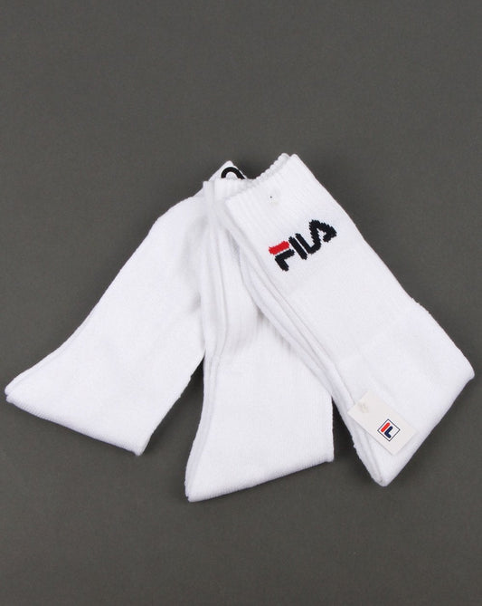 Fila Vintage 3 pack tennis sock in White