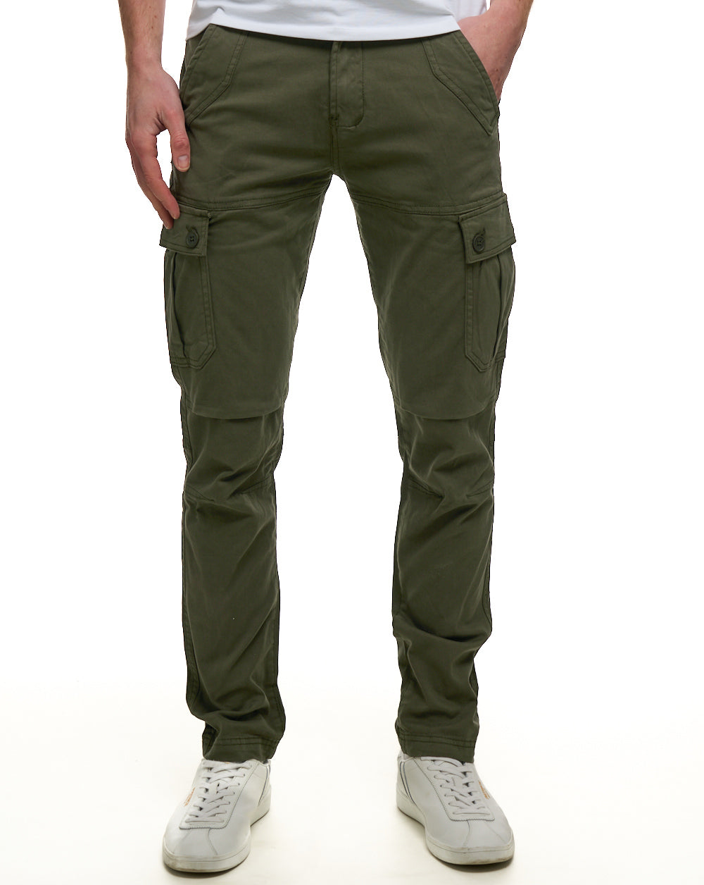 80s Casual Classics Albion Relaxed Cargo Pants Olive Green