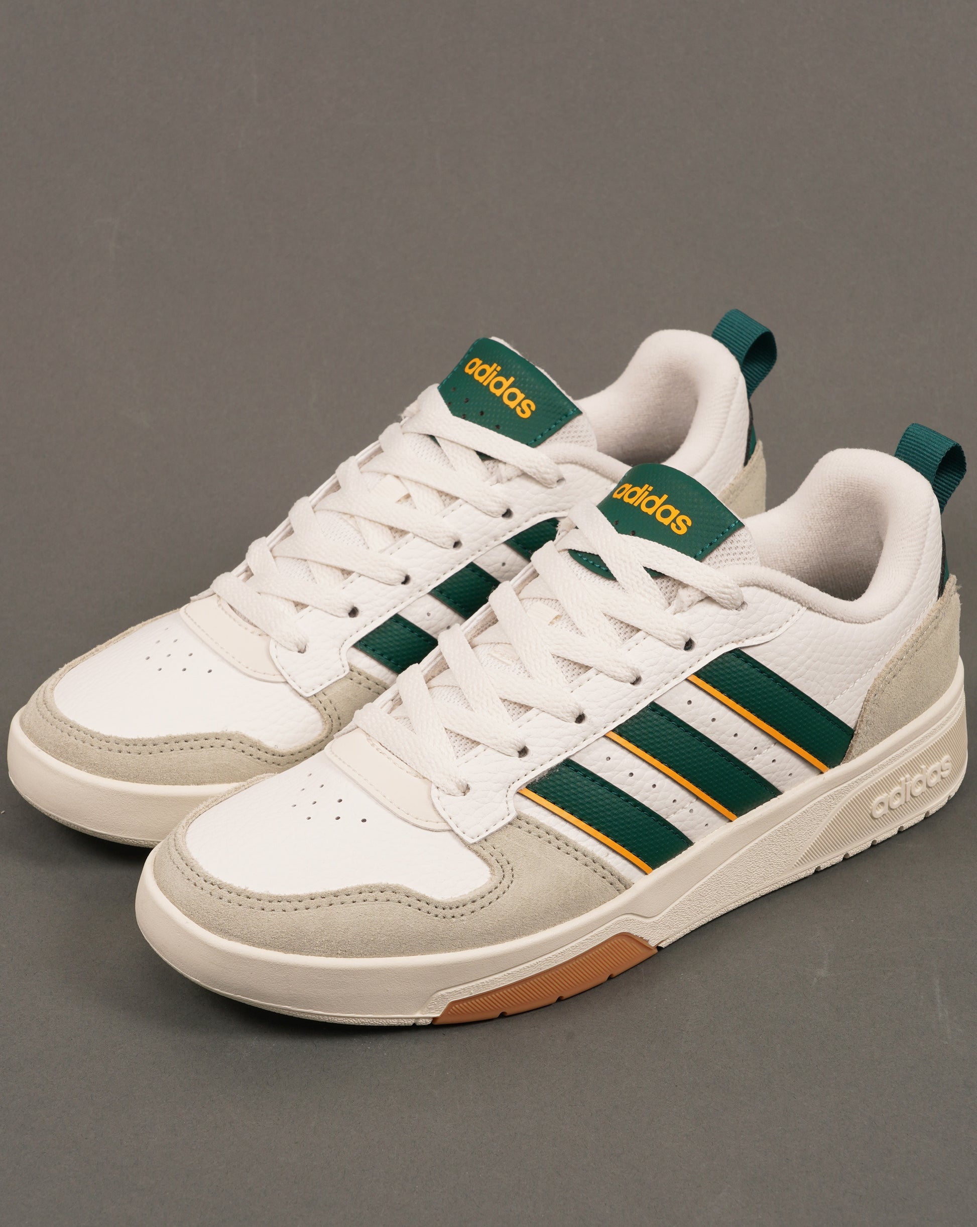 Adidas Courtwave Trainers White/Green/Yellow