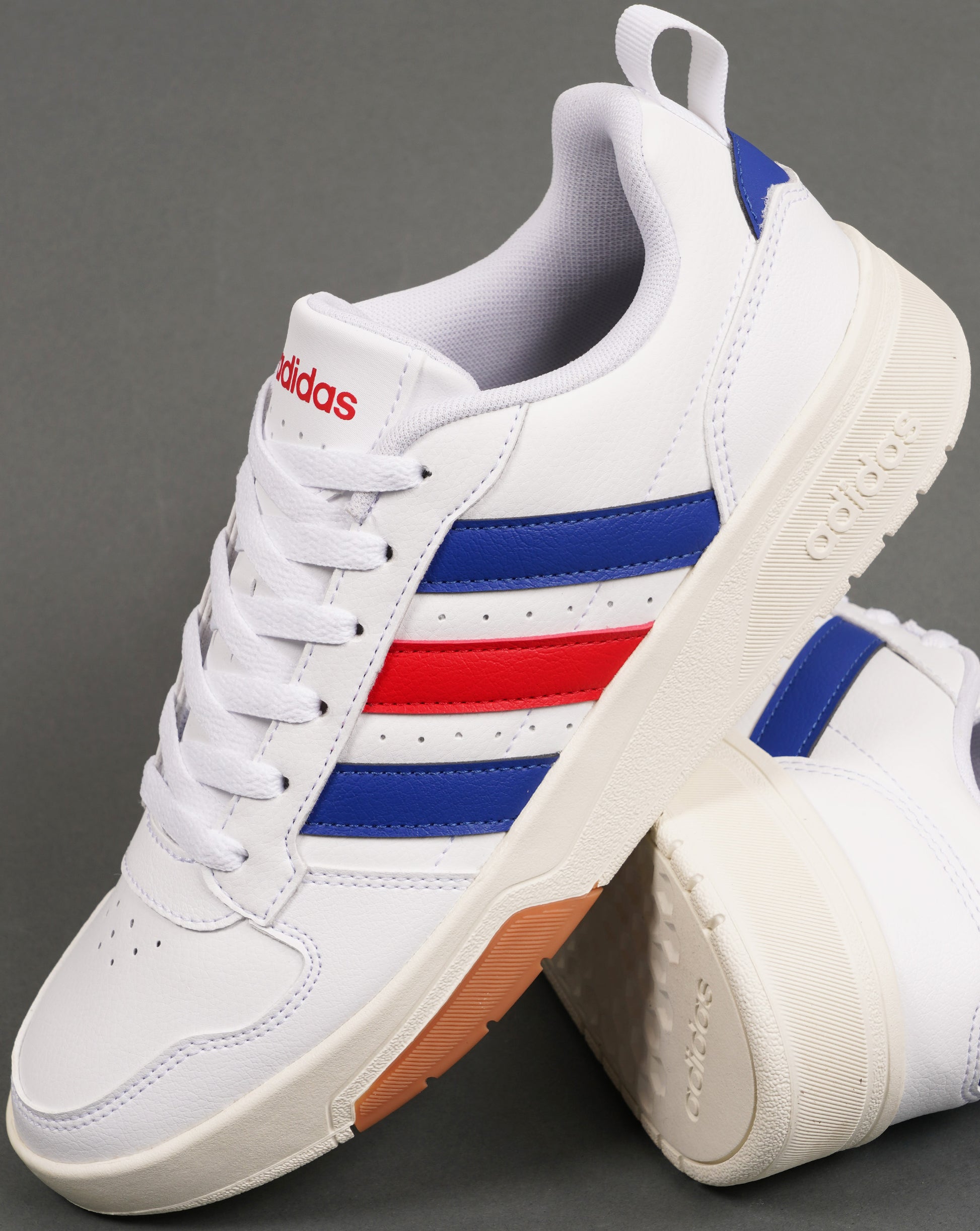 Adidas Courtwave Trainers White/Royal/Scarlet