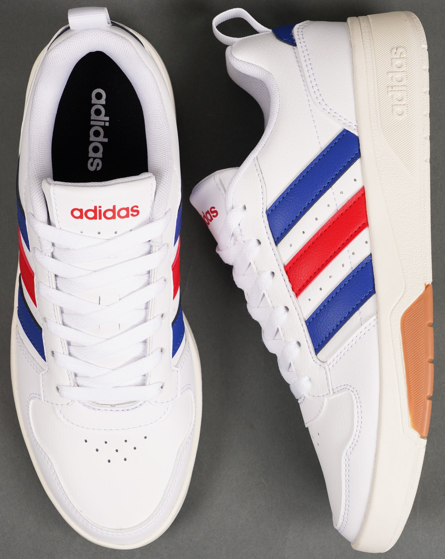Adidas Courtwave Trainers White/Royal/Scarlet