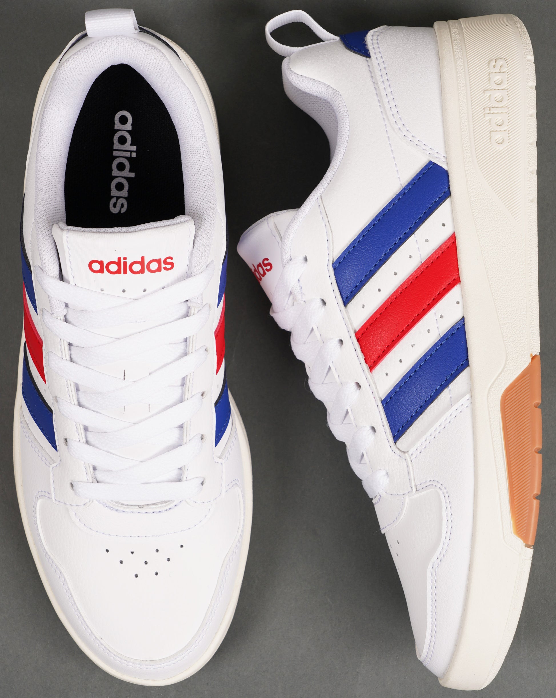 Adidas Courtwave Trainers White/Royal/Scarlet