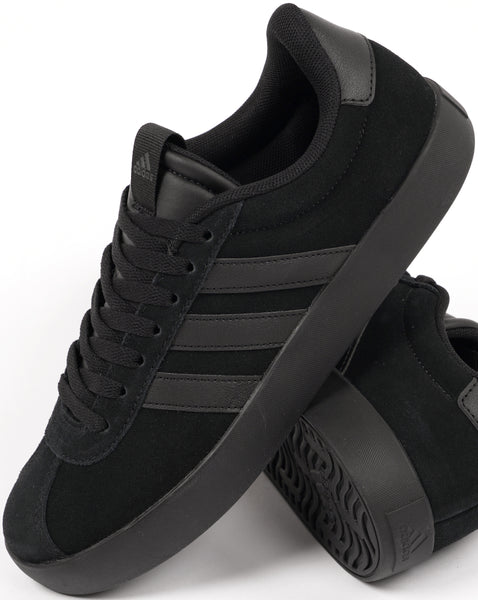 Adidas VL Court 3.0 Trainers Black Suede