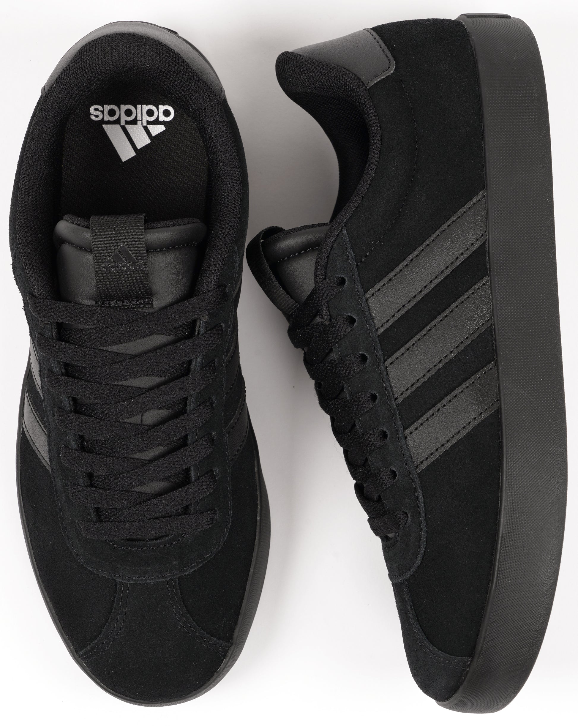 Adidas VL Court 3.0 Trainers Black Suede