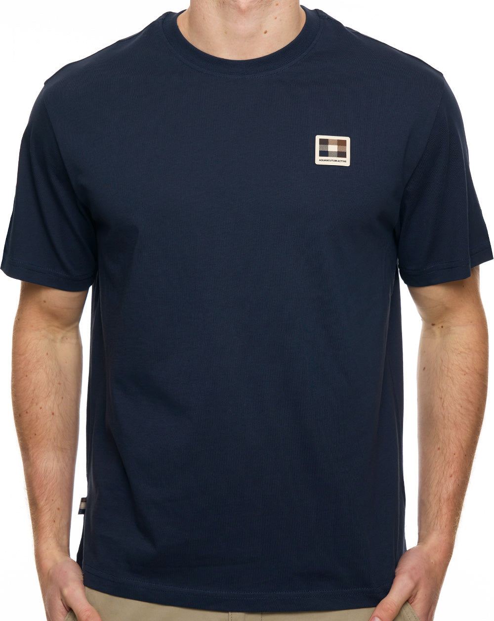 Aquascutum Badge T Shirt Navy