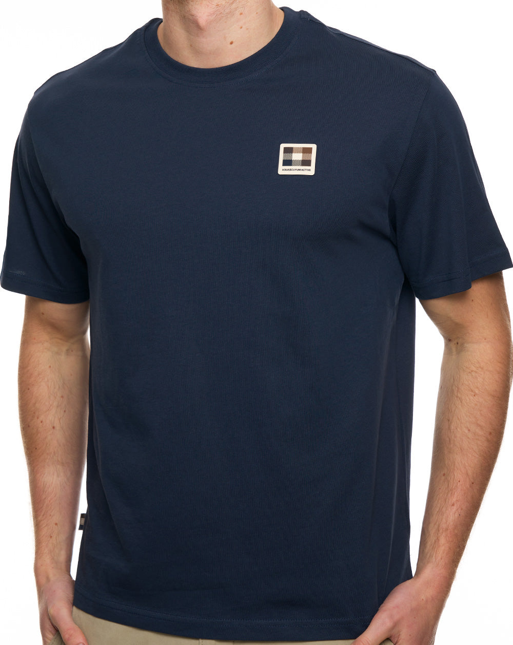 Aquascutum Badge T Shirt Navy