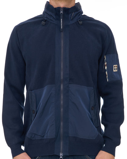 Aquascutum Cotton Knit FZ Jumper Navy