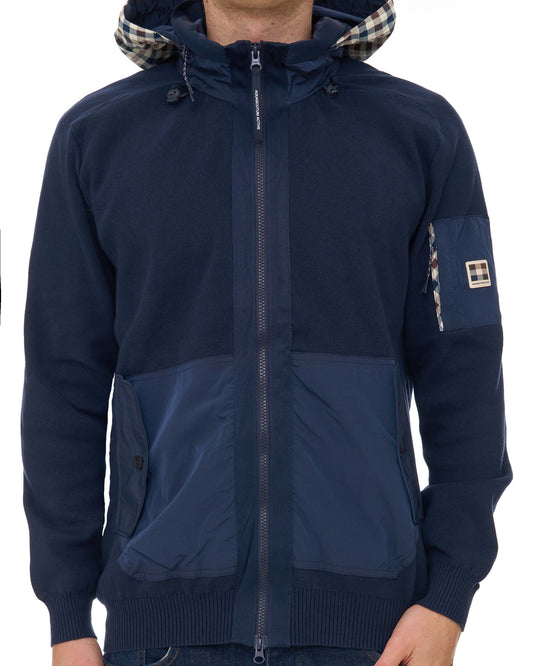 Aquascutum Aquascutum Cotton Knit FZ Jumper Navy