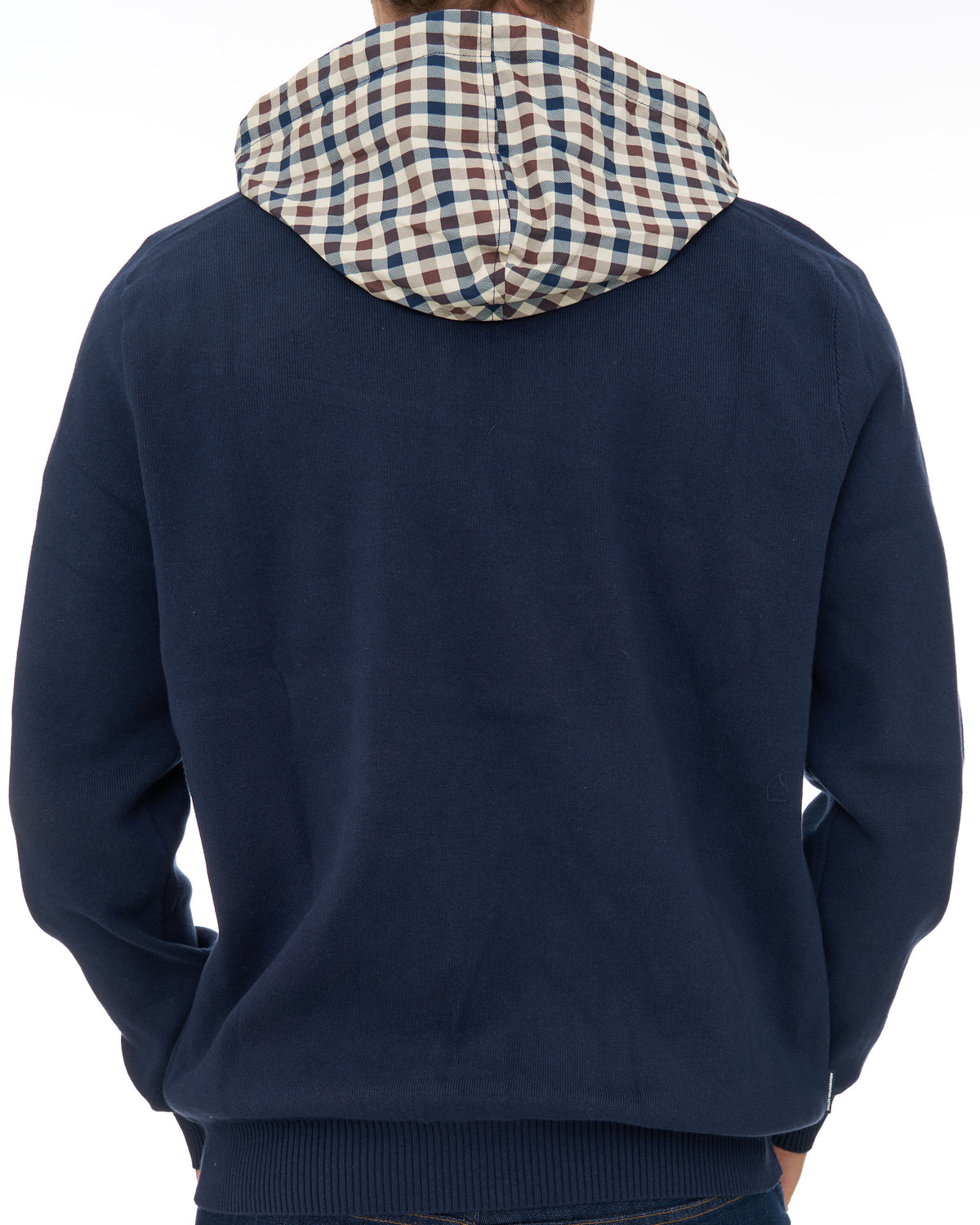 Aquascutum Cotton Knit FZ Jumper Navy