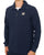 Aquascutum Heavy Pique Collar Zip LS Polo Navy