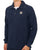 Aquascutum Heavy Pique Collar Zip LS Polo Navy