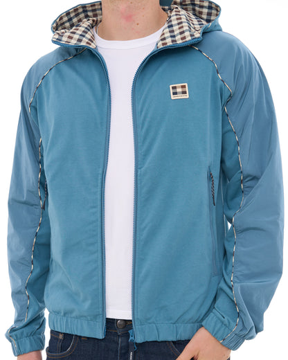 Aquascutum Hooded Tech Sweat Jacket Blue
