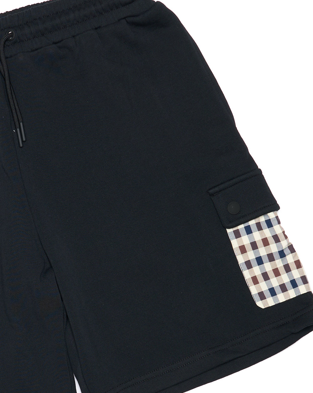 Aquascutum Lamina Check Pocket Shorts Black