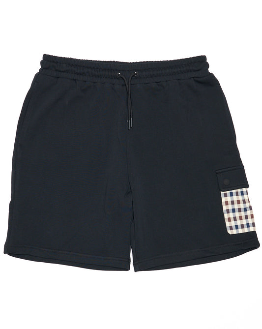 Aquascutum Lamina Check Pocket Shorts Black