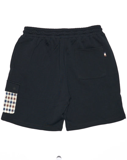 Aquascutum Lamina Check Pocket Shorts Black