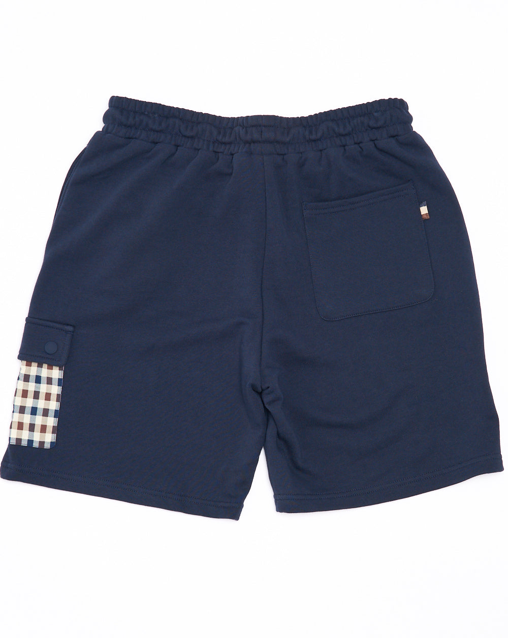 Aquascutum Lamina Check Pocket Shorts Navy