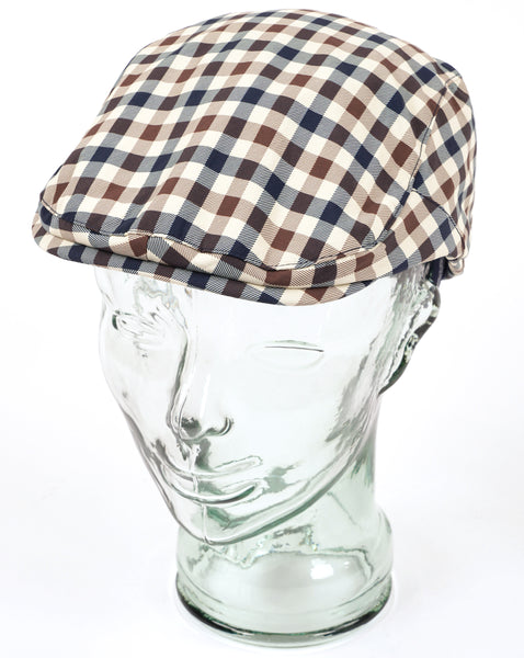 Aquascutum Lamina Flat Cap Club Check