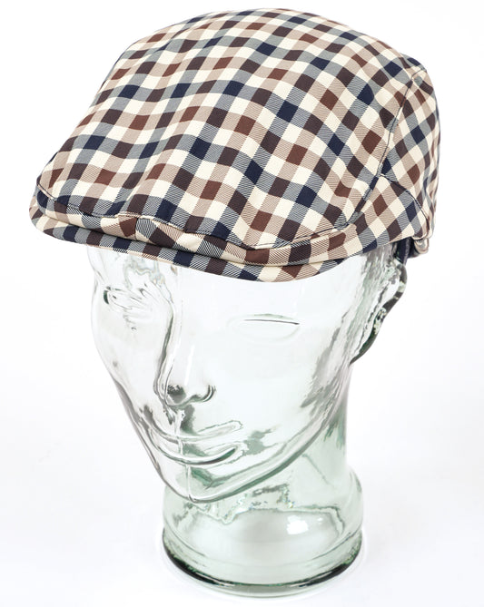 Aquascutum Aquascutum Lamina Flat Cap Club Check