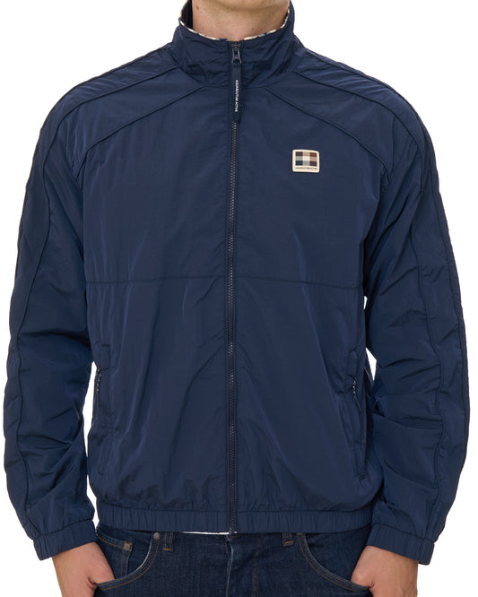 Aquascutum Aquascutum Lightweight Check Trim Jacket Navy