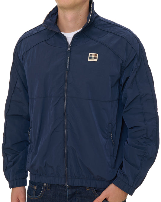 Aquascutum Aquascutum Lightweight Check Trim Jacket Navy