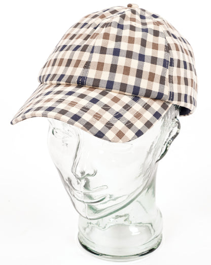 Aquascutum Logo Check Cap Club Check