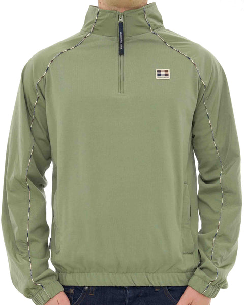 Aquascutum Qtr Zip Tech Sweat Army Green