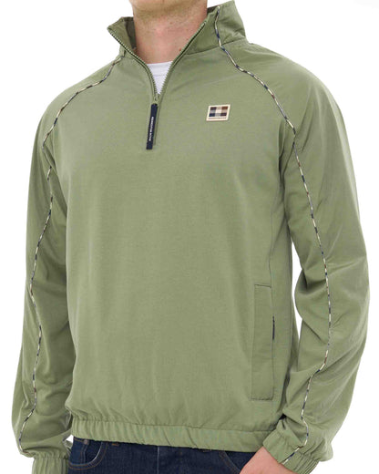Aquascutum Qtr Zip Tech Sweat Army Green