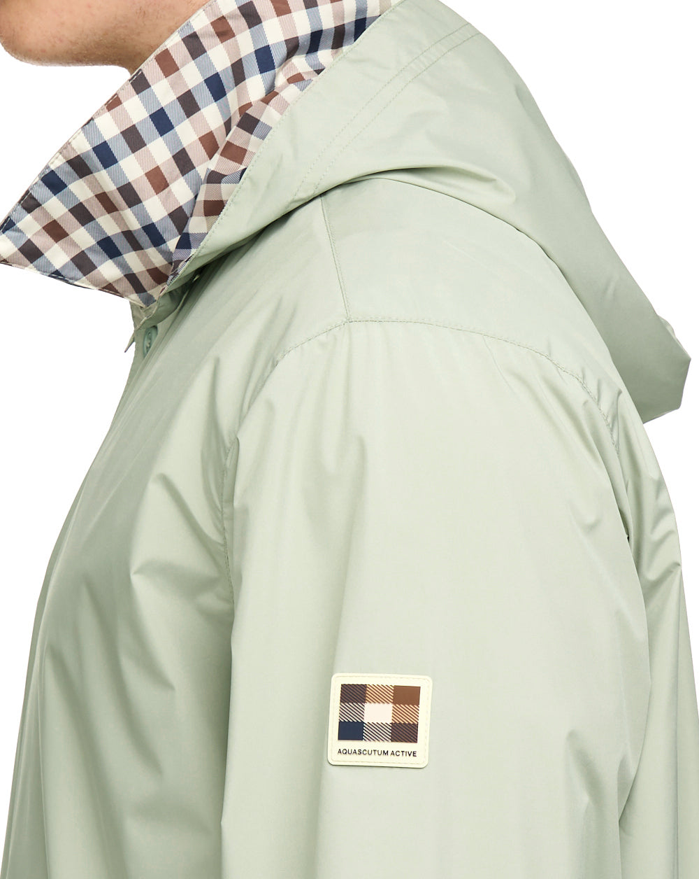 Aquascutum RLG Badge Packable Trench Light Green